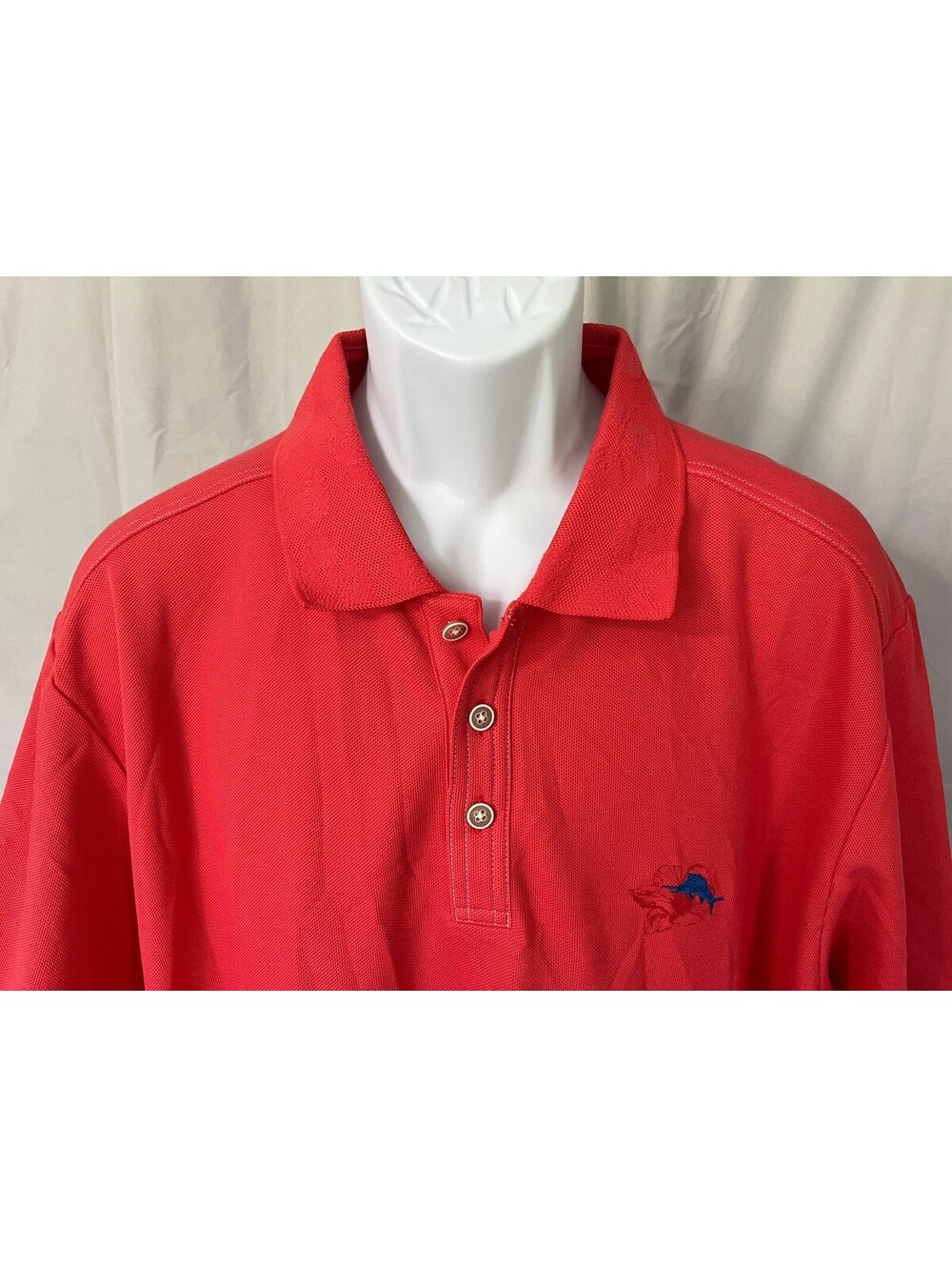 Tommy Bahama Men's Coral Pink Vibrant Islandzone Supima Golf Polo Shirt XXL